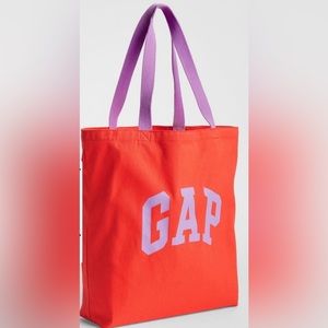 GAP Canvas Logo Tote (Fire Coral)